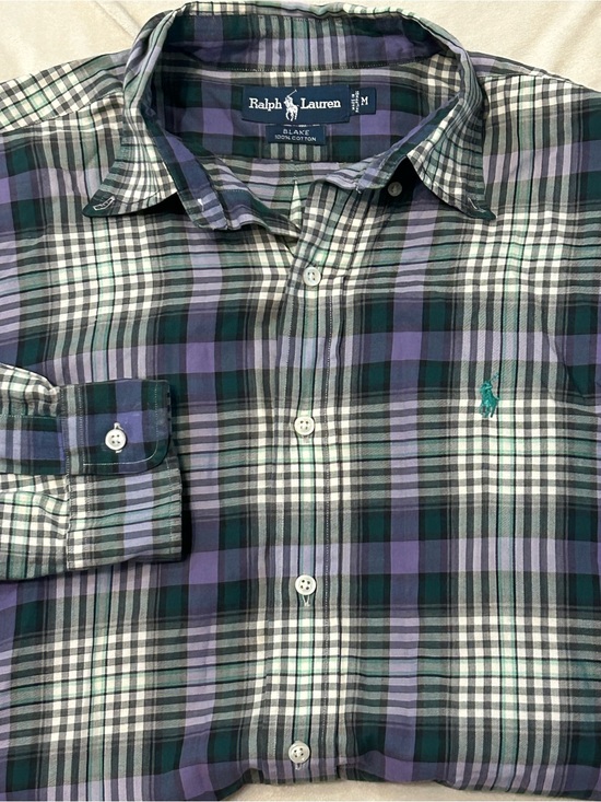 Ralph Lauren Other - Polo Ralph Lauren Blake Shirt Mens Medium M Purple Green Plaid Button Down 90s